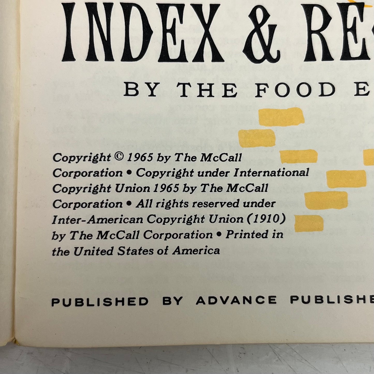 McCall’s Cookbook Collection, 1965