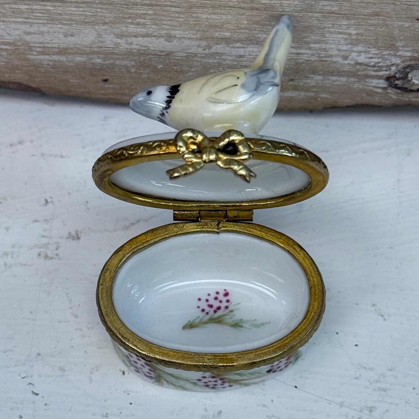 Royal Danube Hand Painted Bird Porcelain Trinket Box, #1886