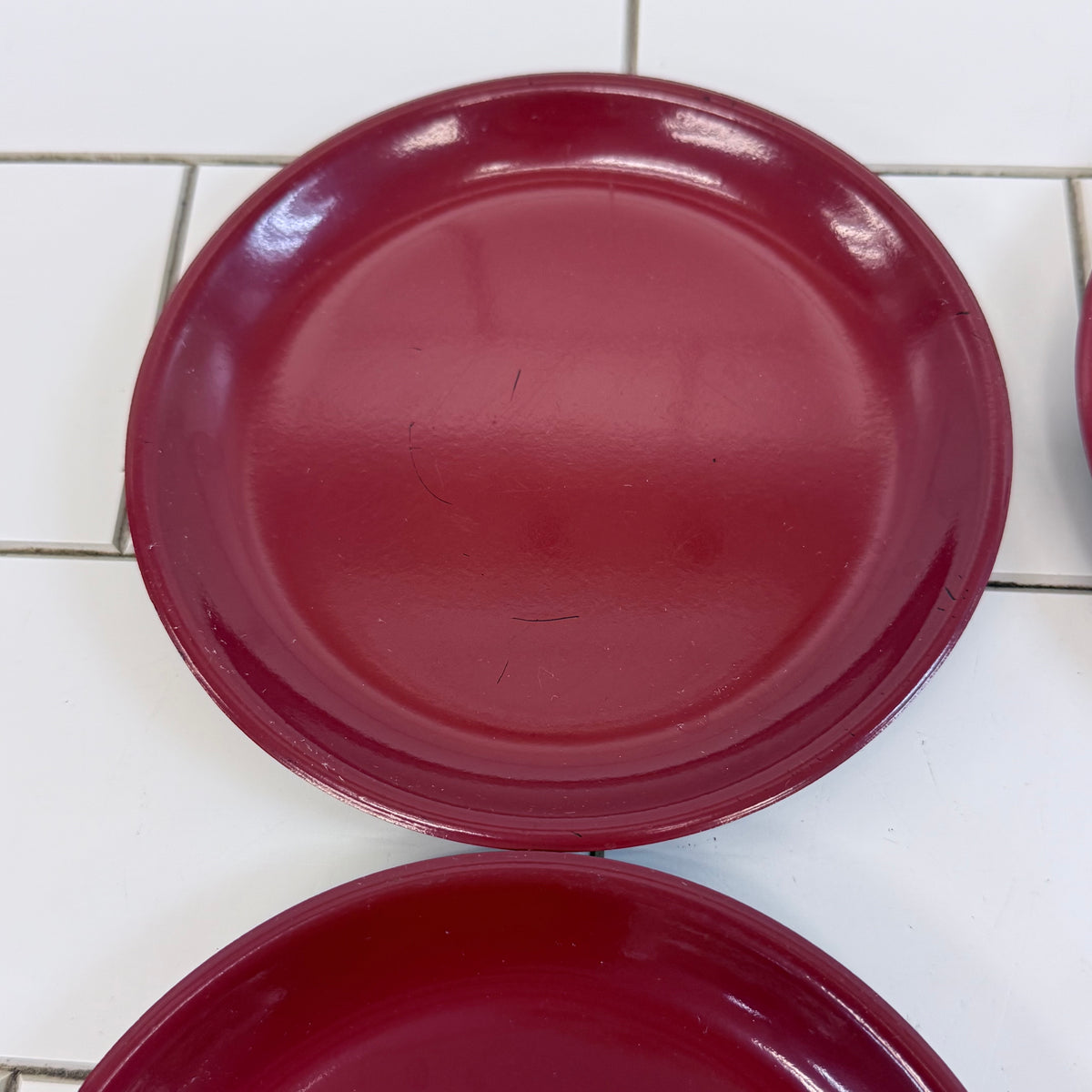 Japanese Lacquer-Style Stacking Serving Set Plates & Trays