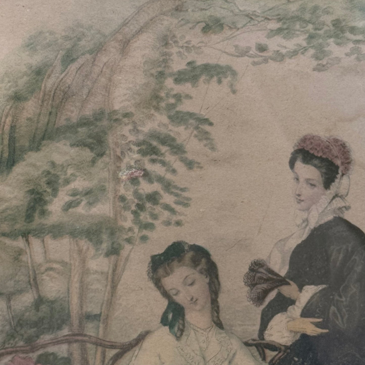 French Fashion Print After Héloïse Leloir Leroy Antique 1860s
