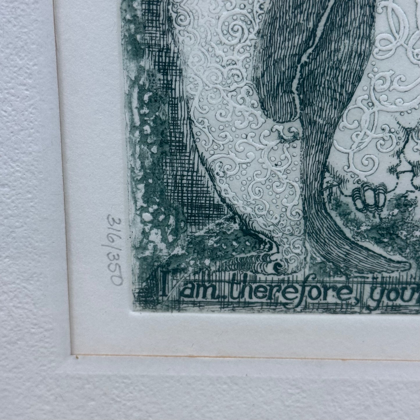 Carol Lummus I Am Therefore You're Not Rare Etching Signed 1982
