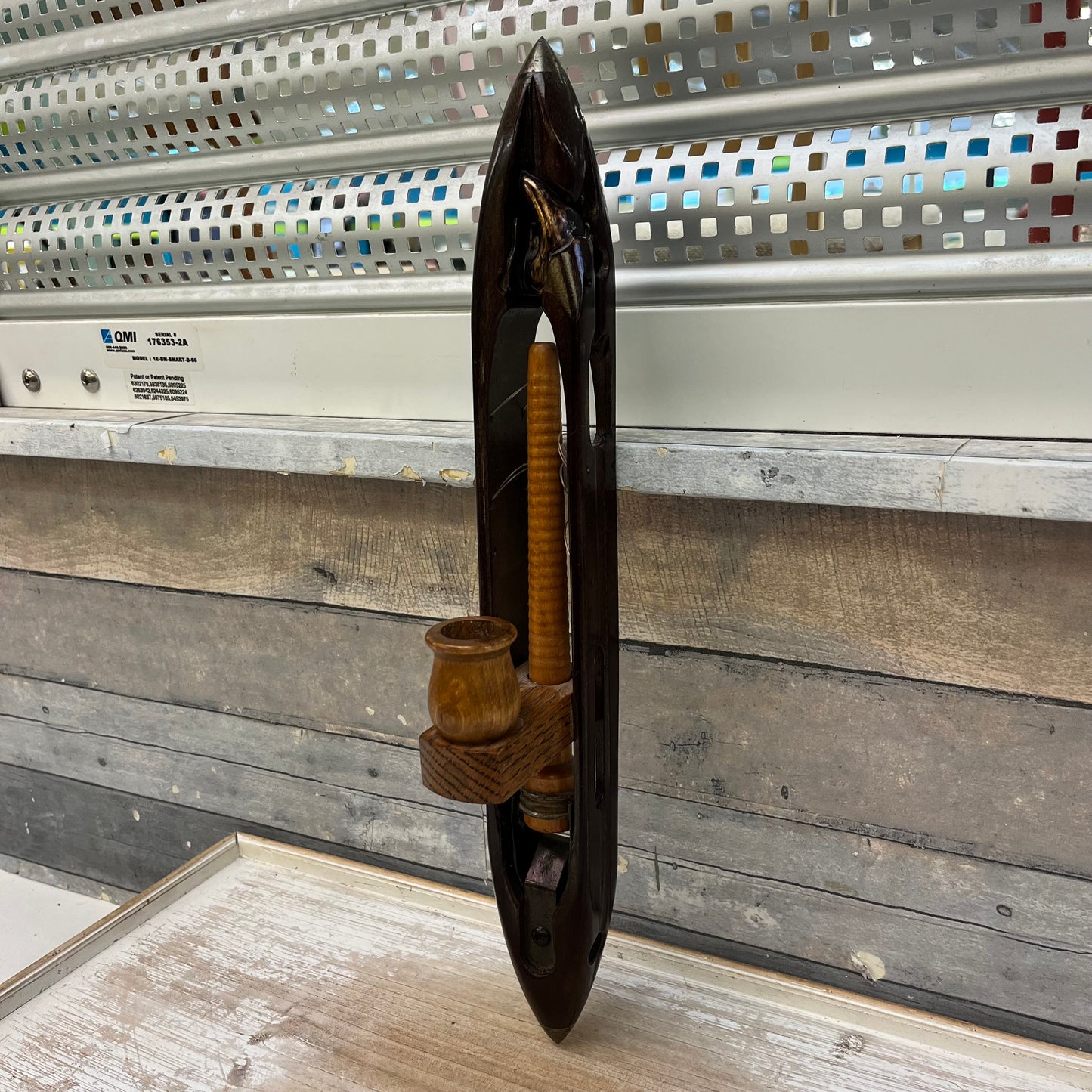 Weaving Shuttle Candle Sconce