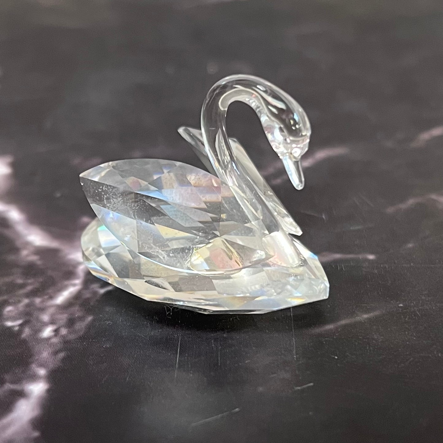 Swarovski Crystal Swan Family Figurines, Set of 3