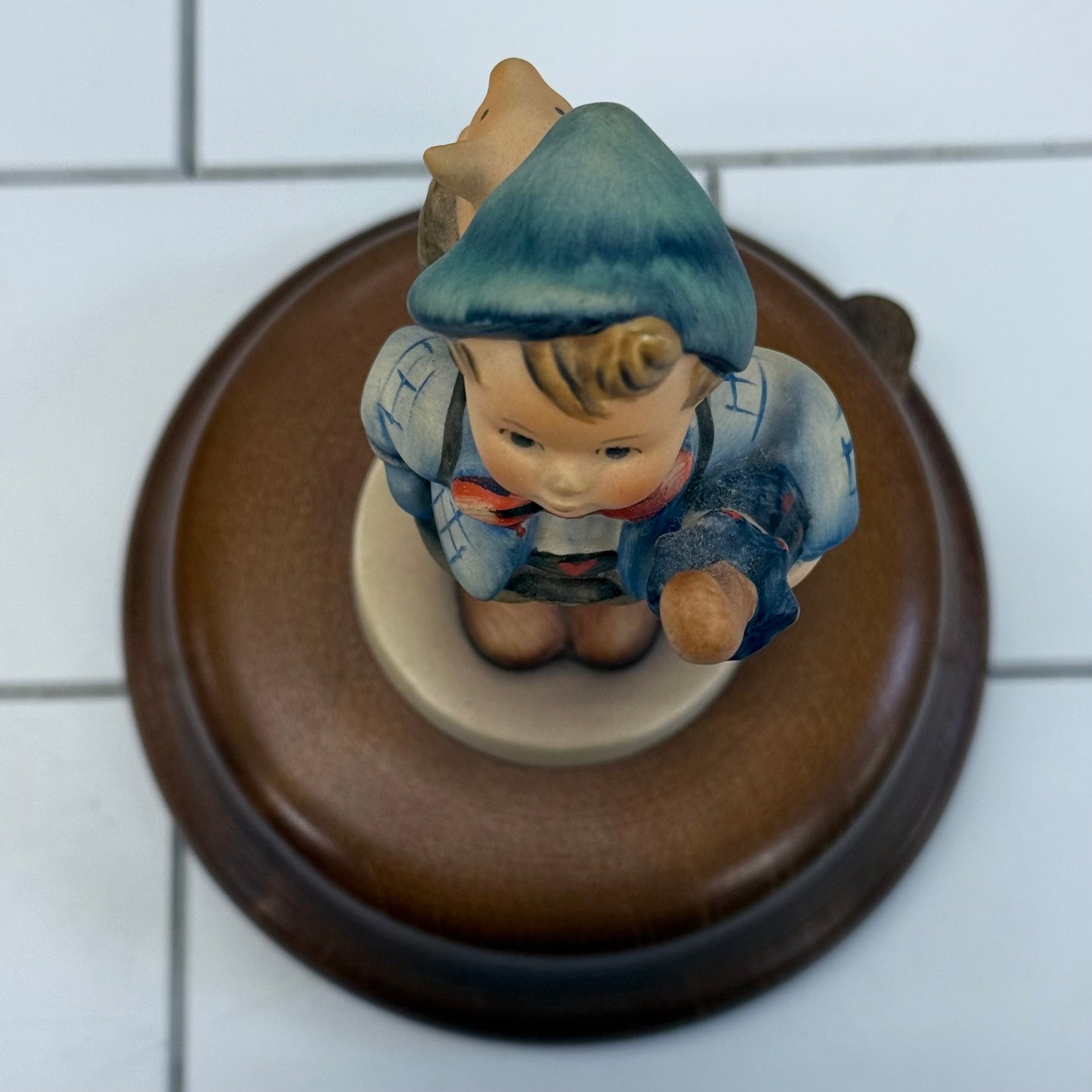 Goebel Hummel Reuge Home From Market Figurine Rotating Music Box