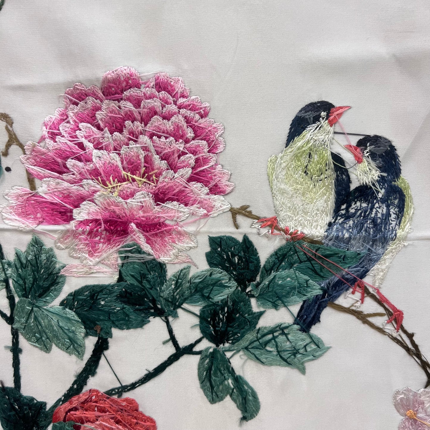 Chinese Silk Hand Embroidered Panel