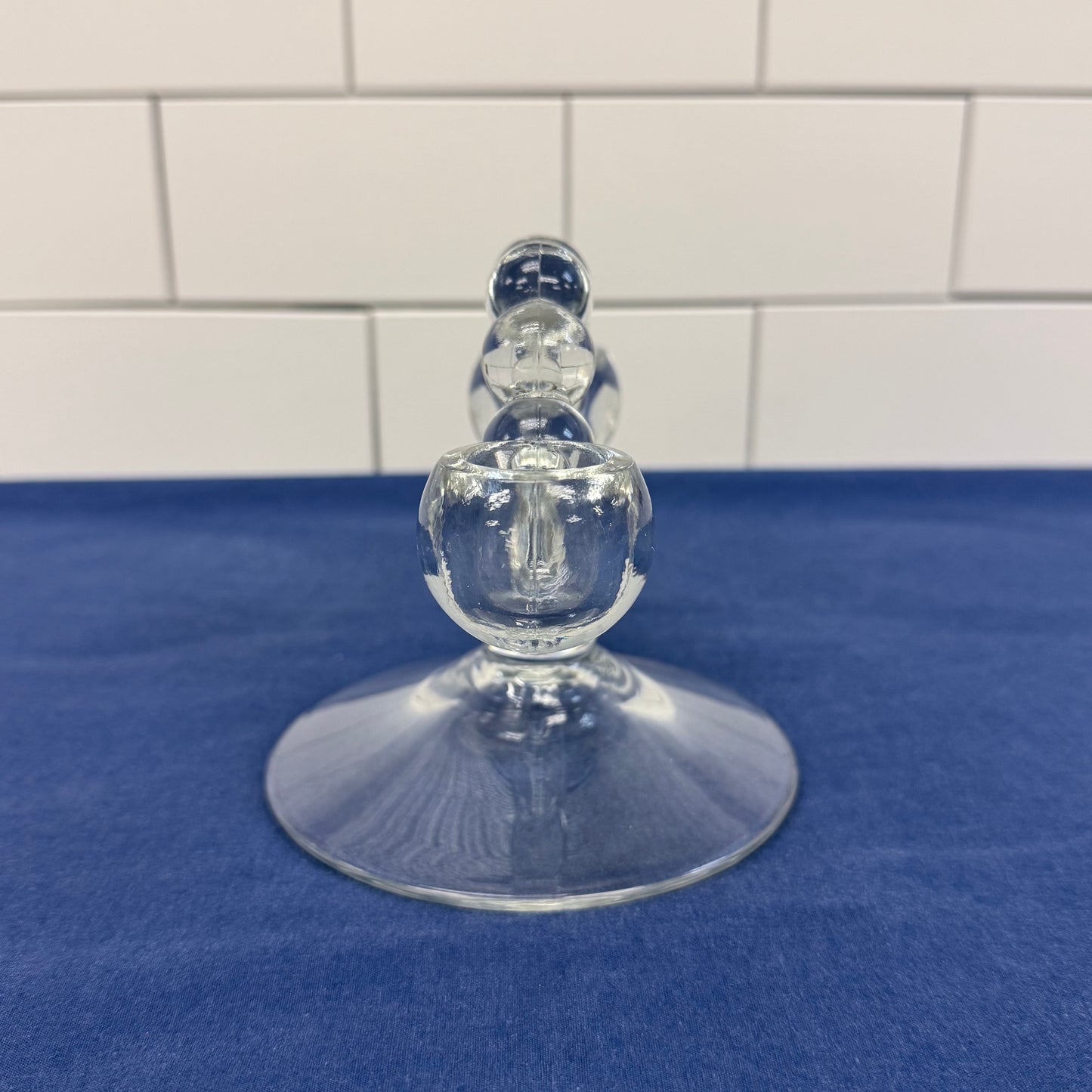 Imperial Candlewick Glass Candle Holder
