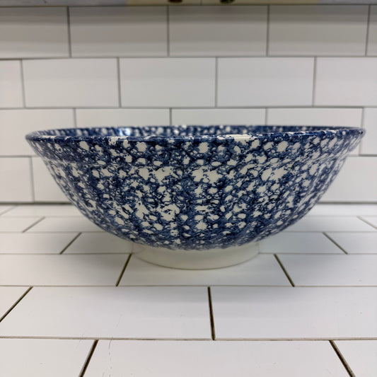 Roma Inc Italian Blue Spongeware Serving Bowl