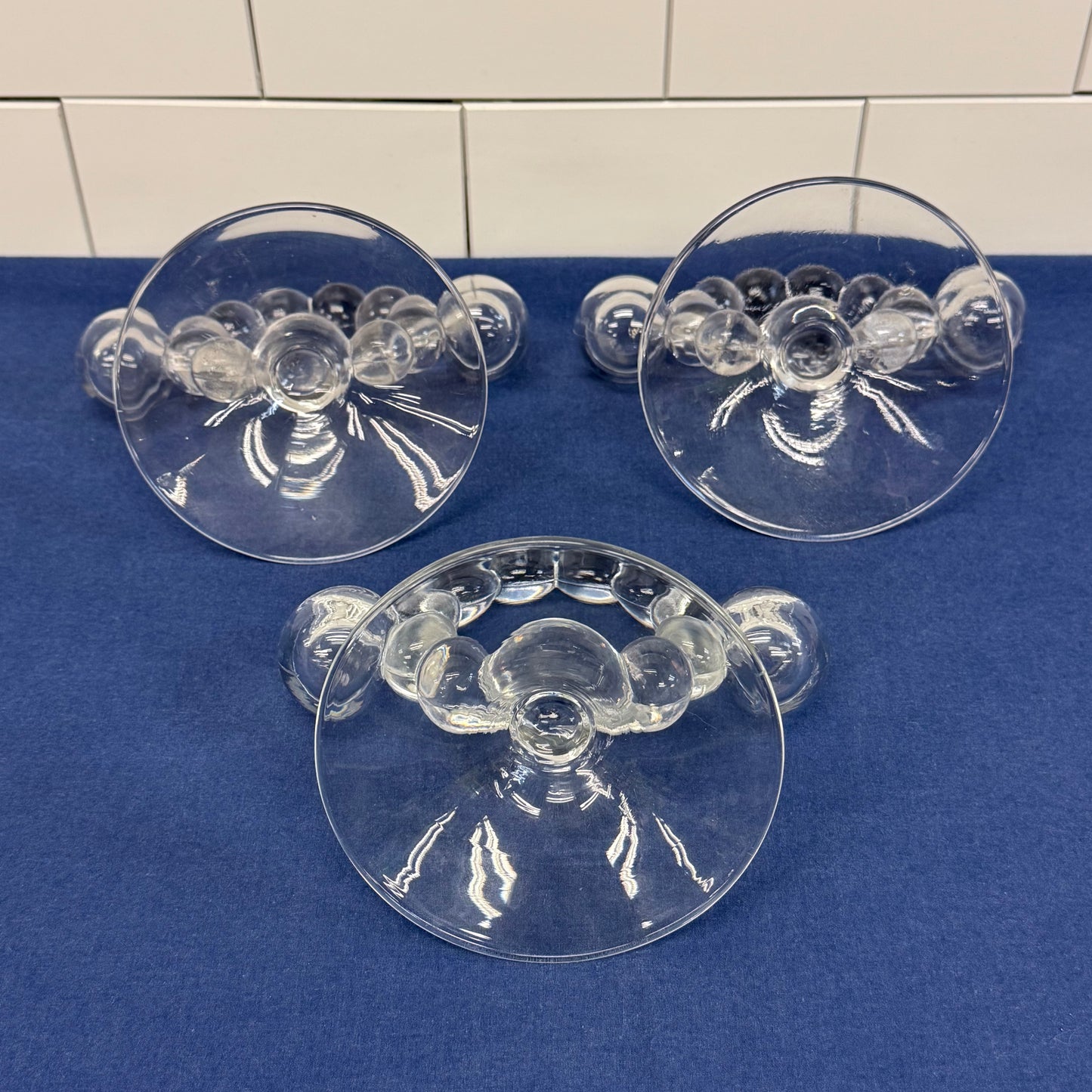 Imperial Candlewick Glass Candle Holder