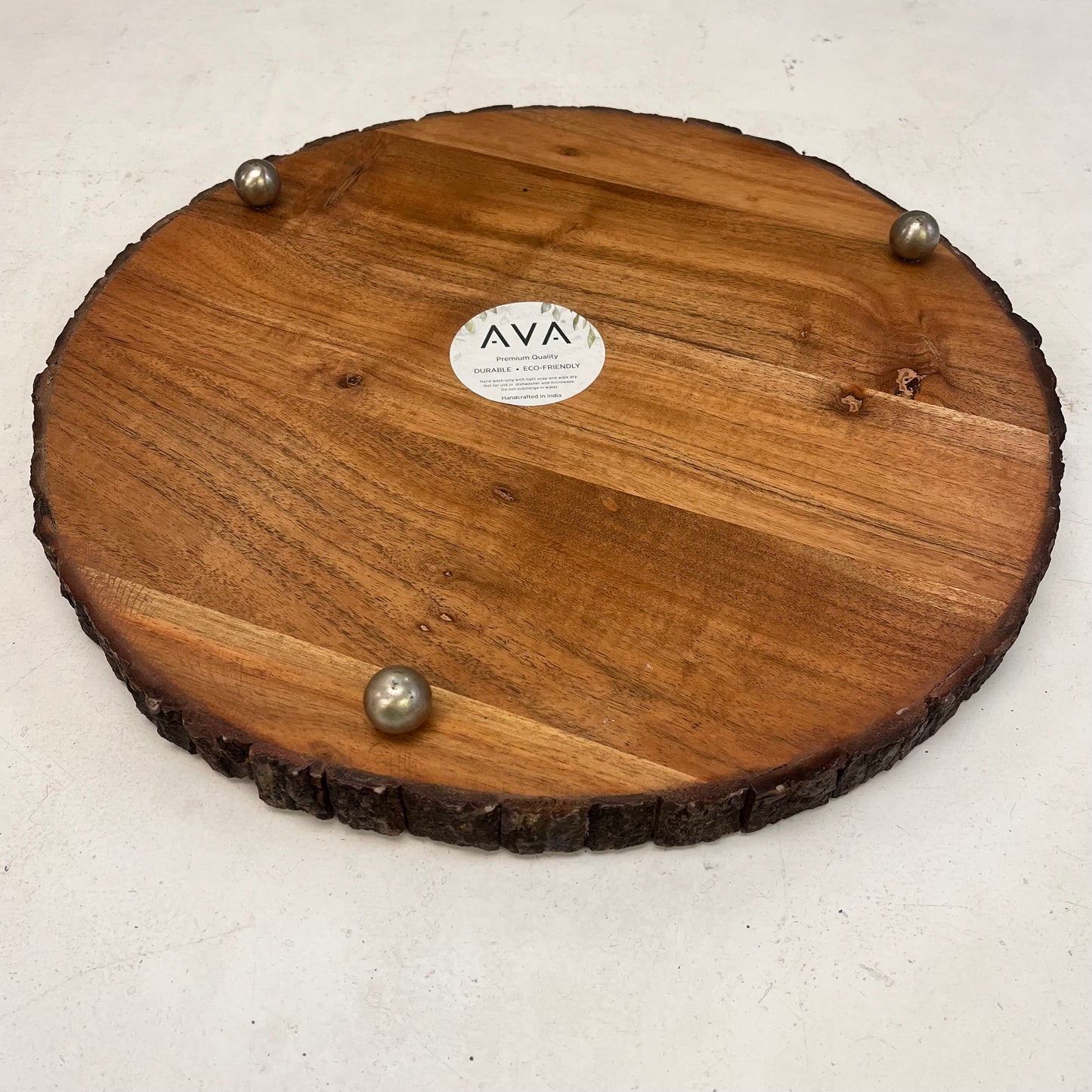 Rustic AVA Bark Edge Wooden Serving Tray