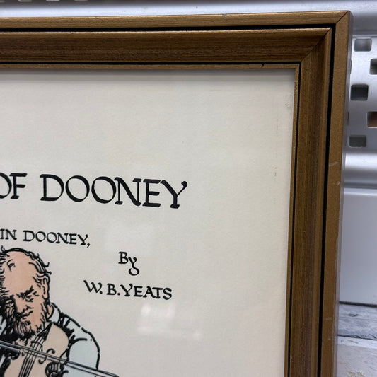 W. B. Yeats The Fiddler of Dooney Framed Irish Poetry Art Print