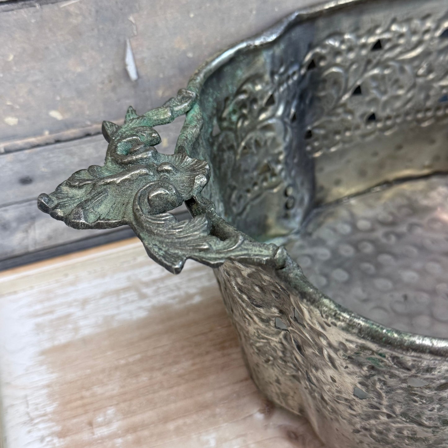 Bombay Hammered Metal Planter