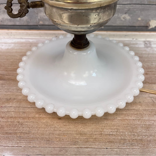 Boudoir Lamp, Milk Glass