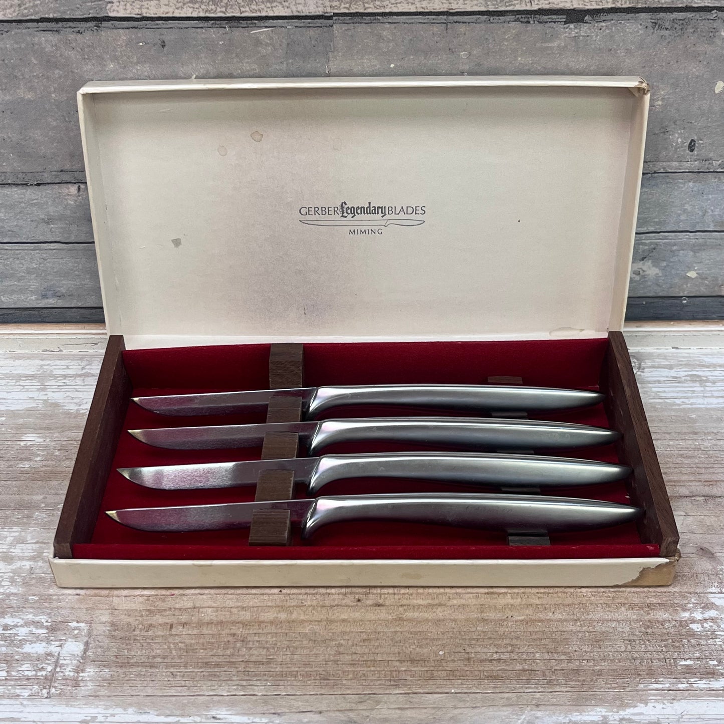 Gerber Legendary Blades Miming Steak Knives in Box, Set of 4