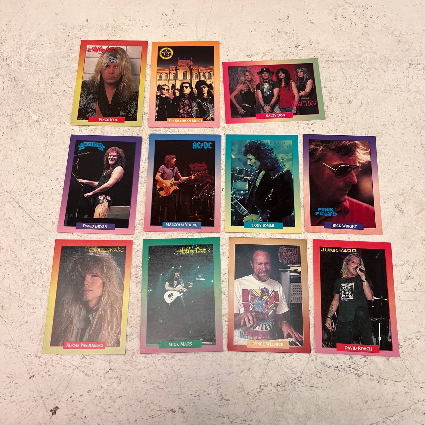 RockCards Series One Trading Cards Lot of 83 Cards, 1991