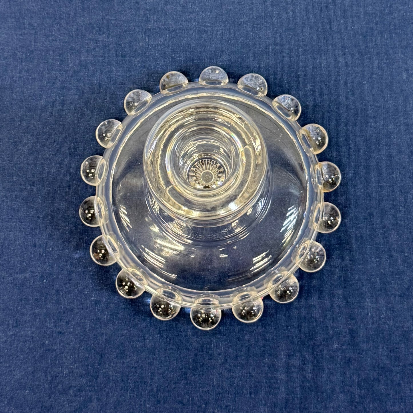 Imperial Candlewick Glass Candle Holder
