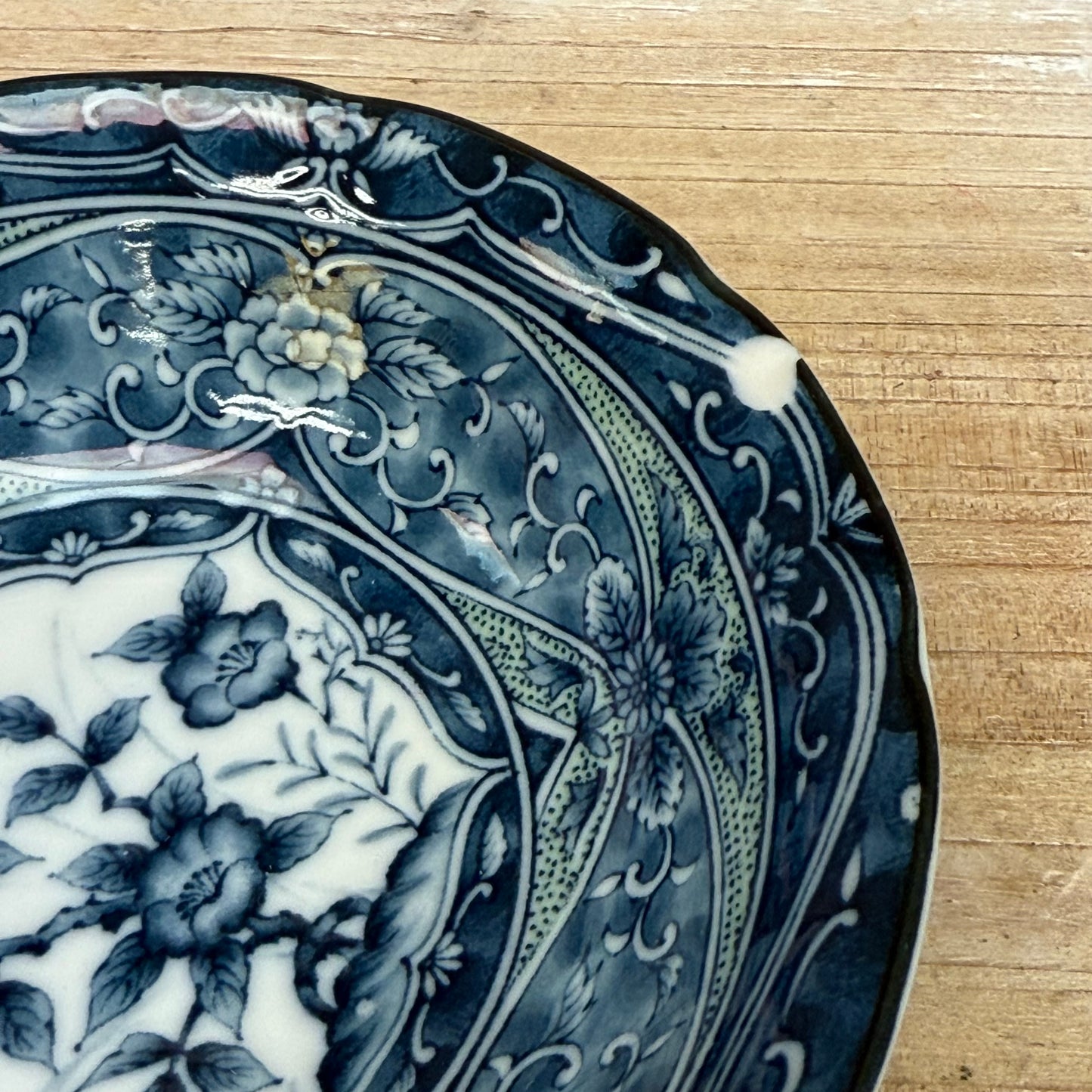 Japanese Blue & White Porcelain Fruit Bowls, Set of 2