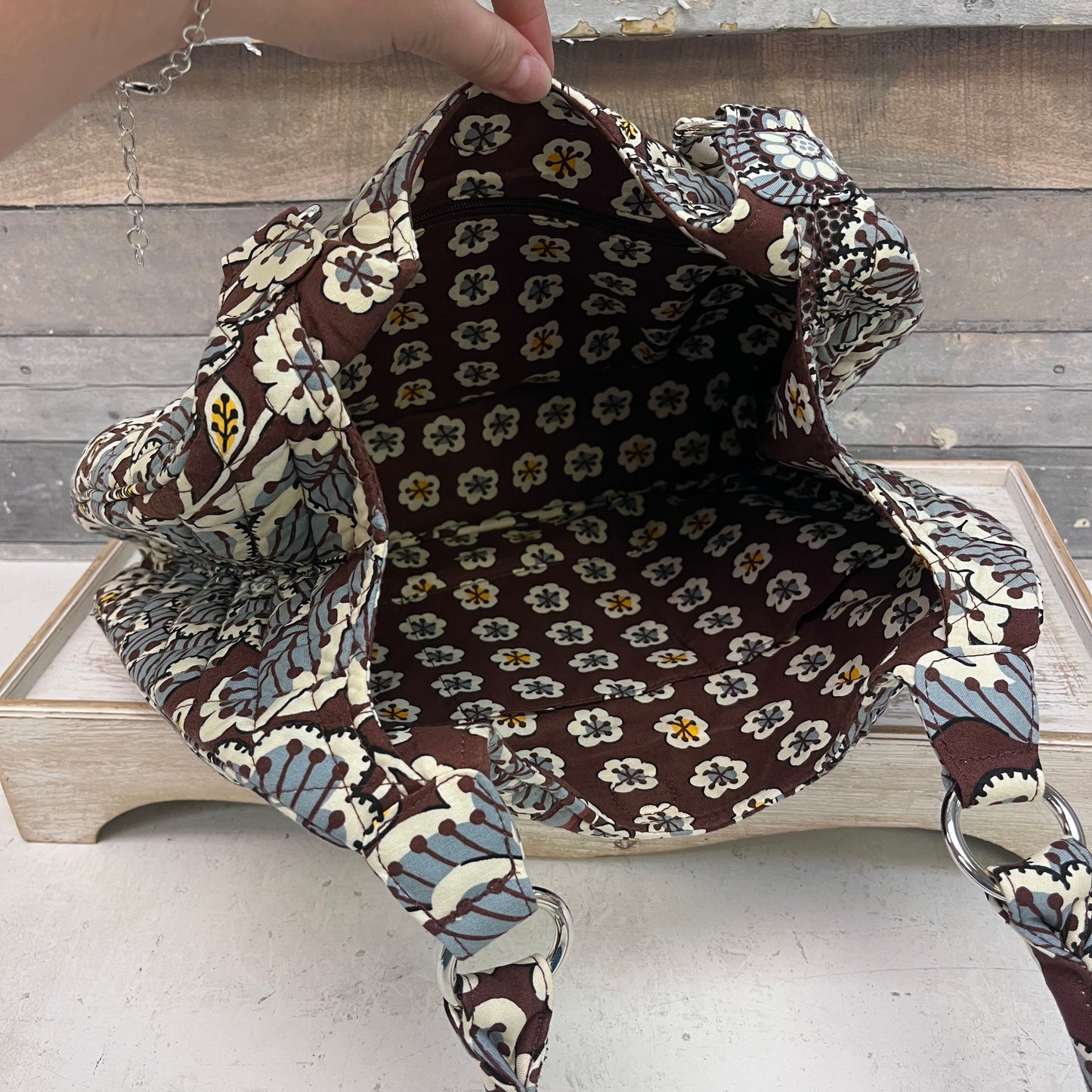 Vera Bradley Slate Blooms Hobo Shoulder Bag & Accessories