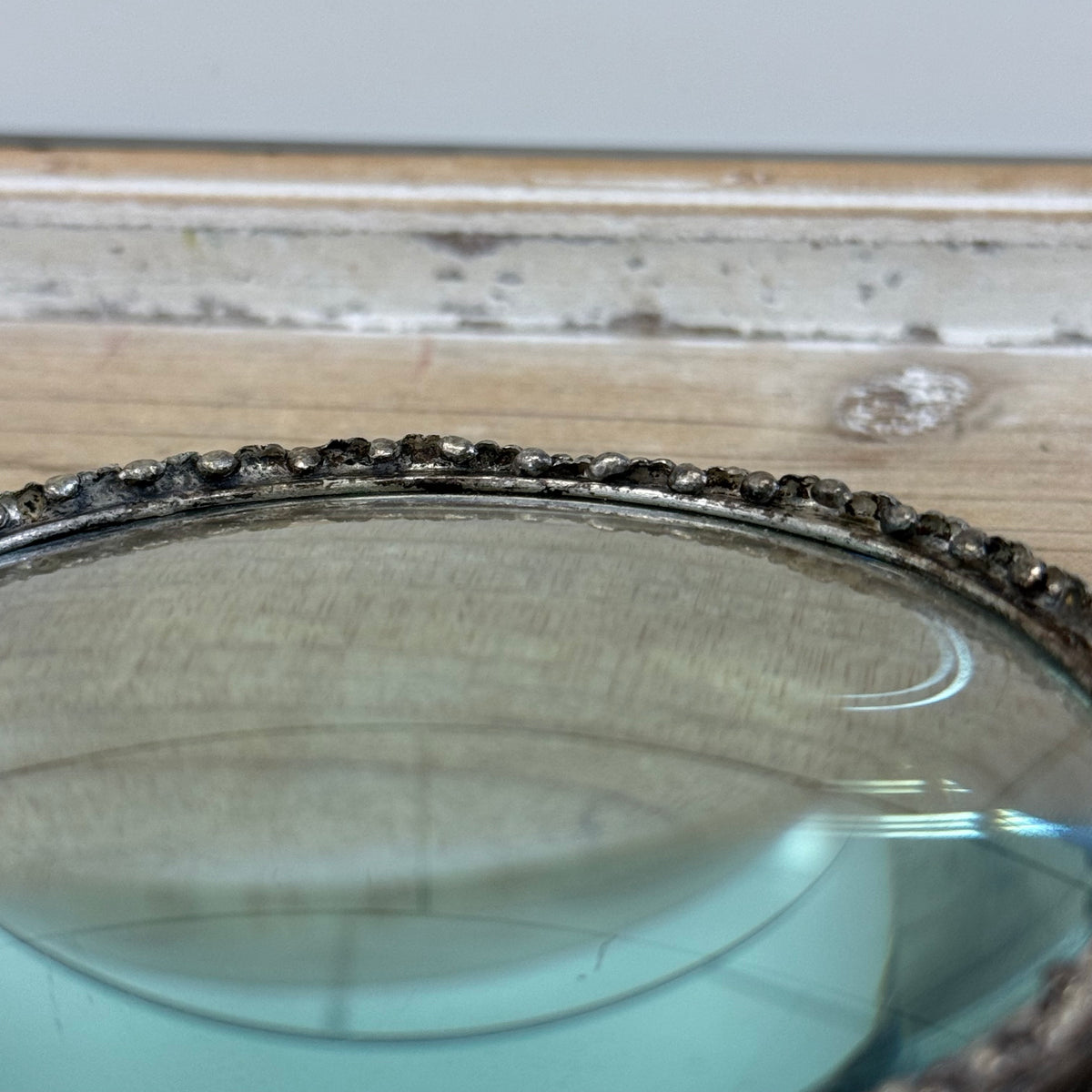 Jadeite Handle Ornate Metal Magnifying Glass
