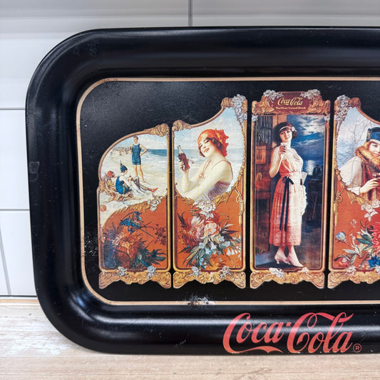 Coca Cola Tray Four Seasons, Ohio Art Co. Metal 1990