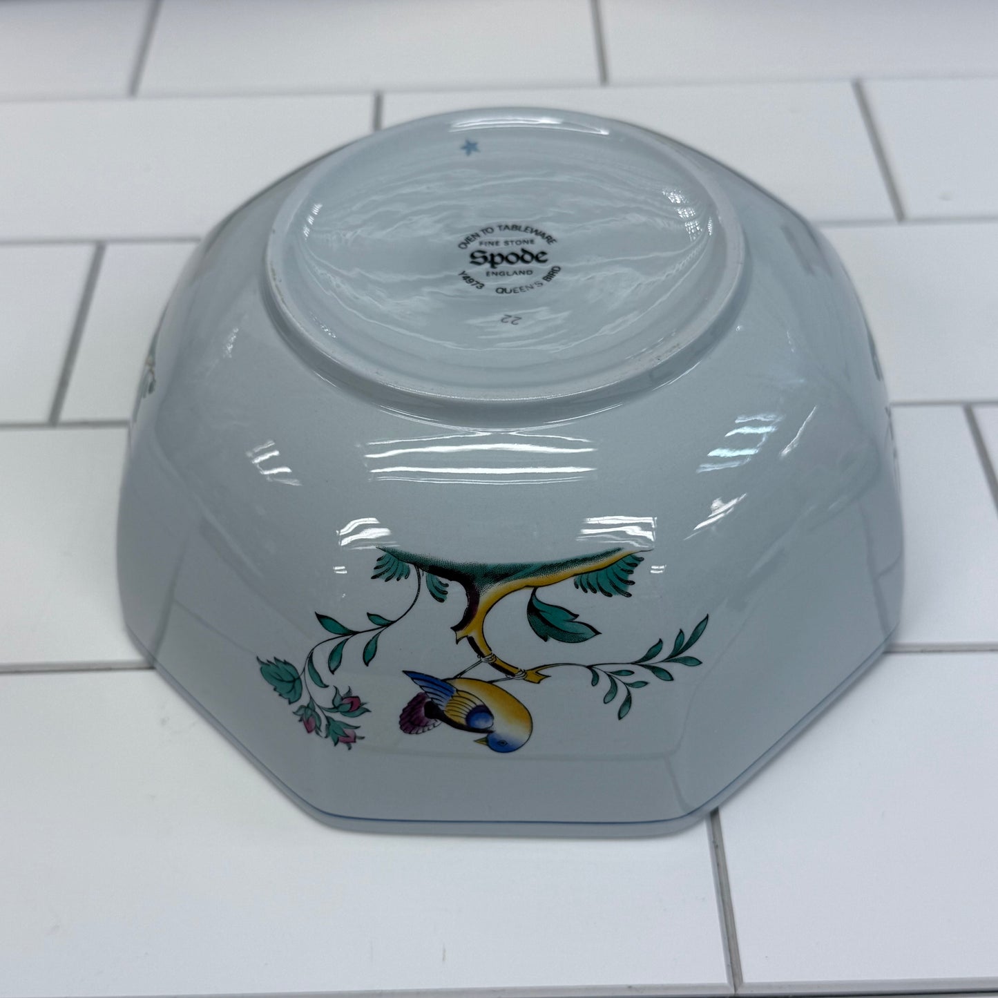Spode Queen’s Bird Porcelain Octogonal Bowl