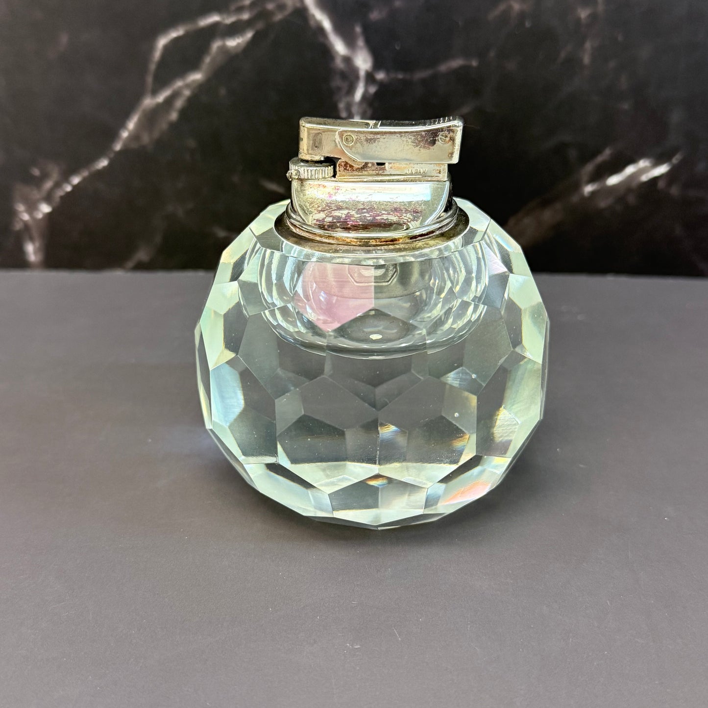Post House Cut Crystal Table Lighter