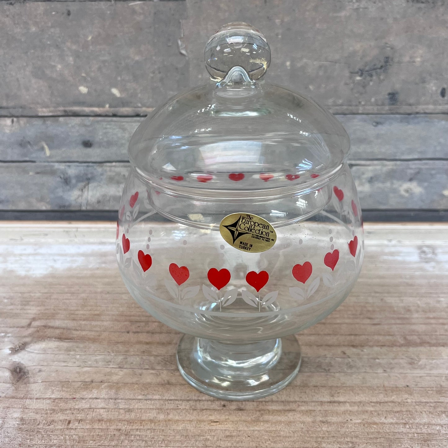 Heart Pattern Crystal Compotes, Set of 3