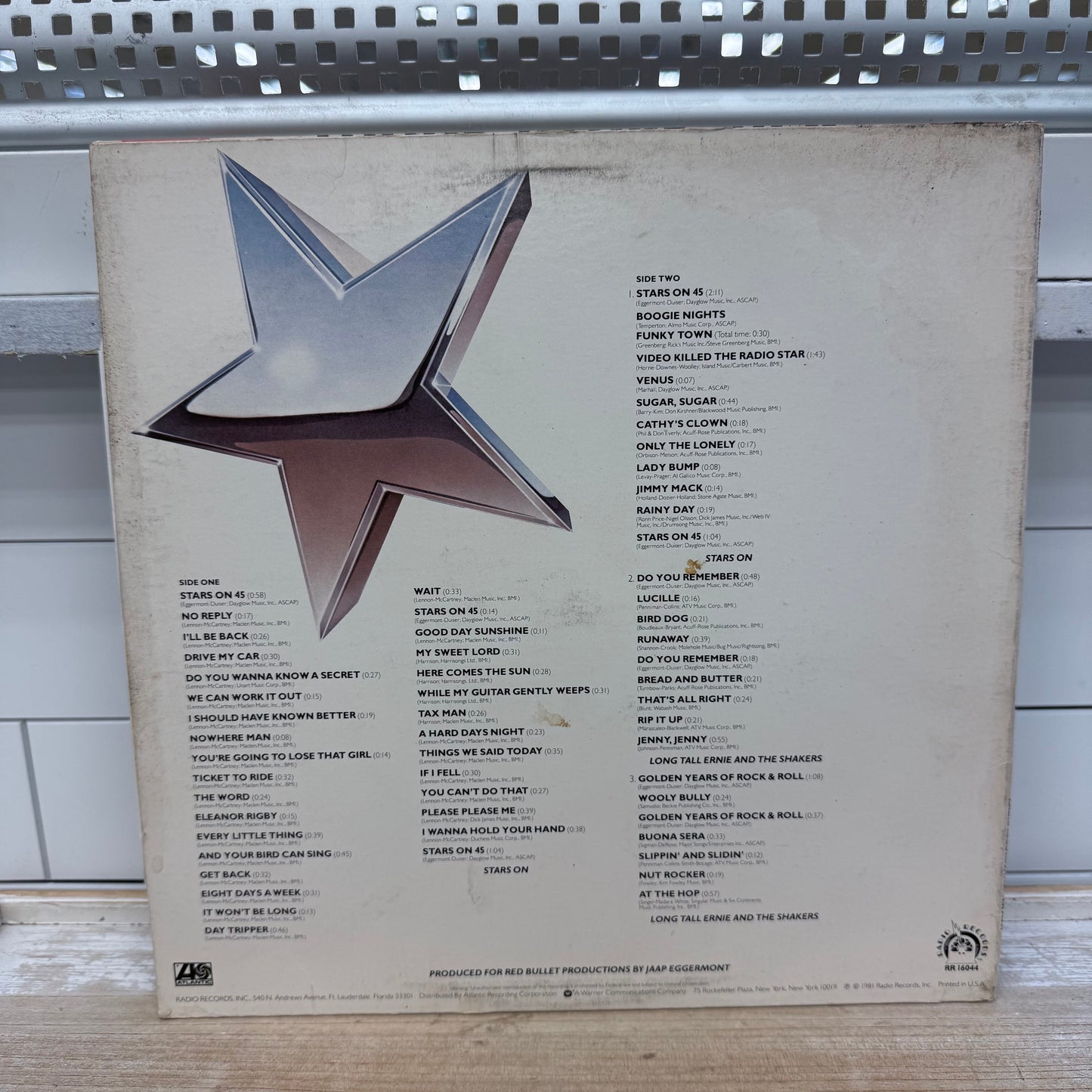 Stars on Long Play Compilation Vinyl Record, 1981