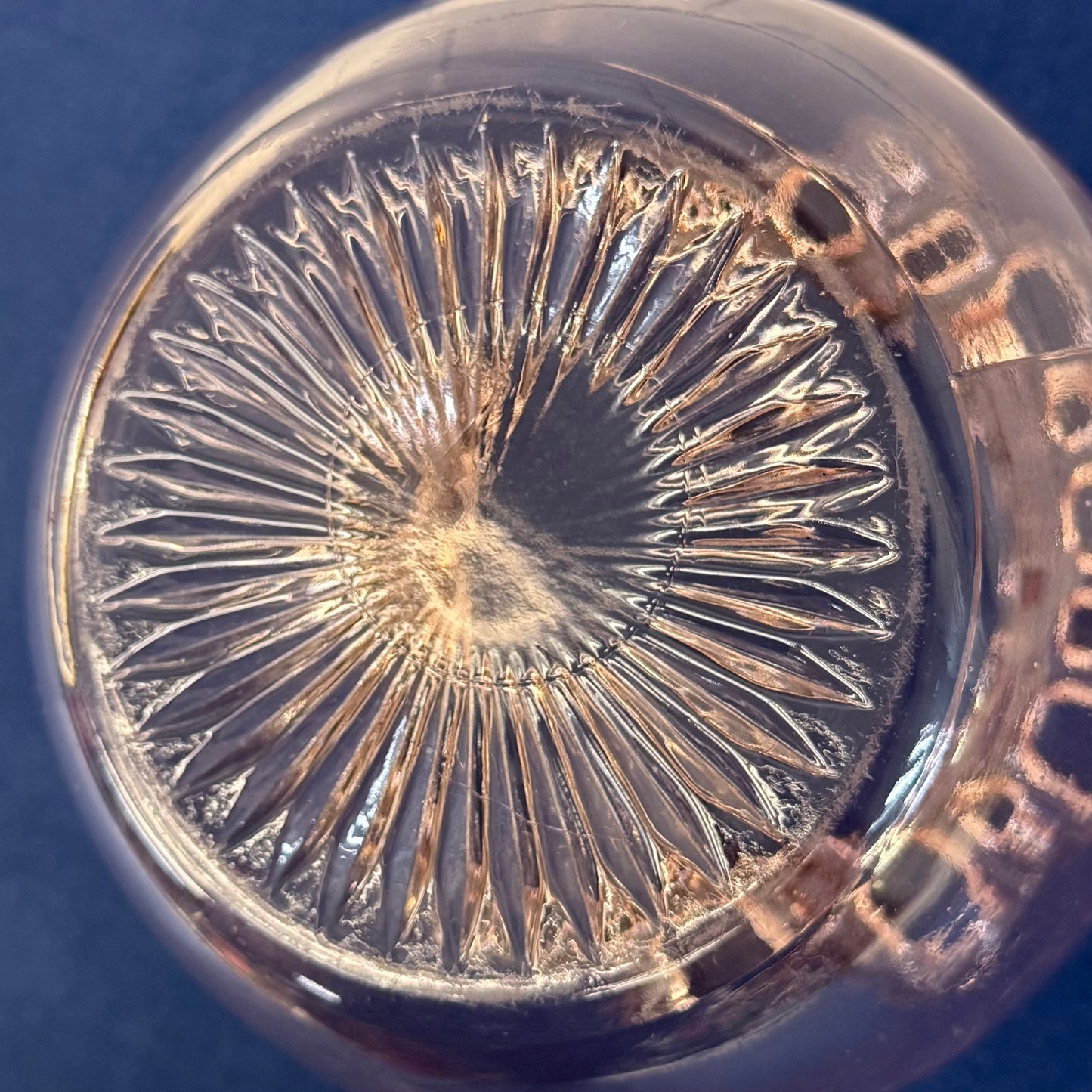Anchor Hocking Old Colony Pink Rose Bowl Lace Edge Glass Vase