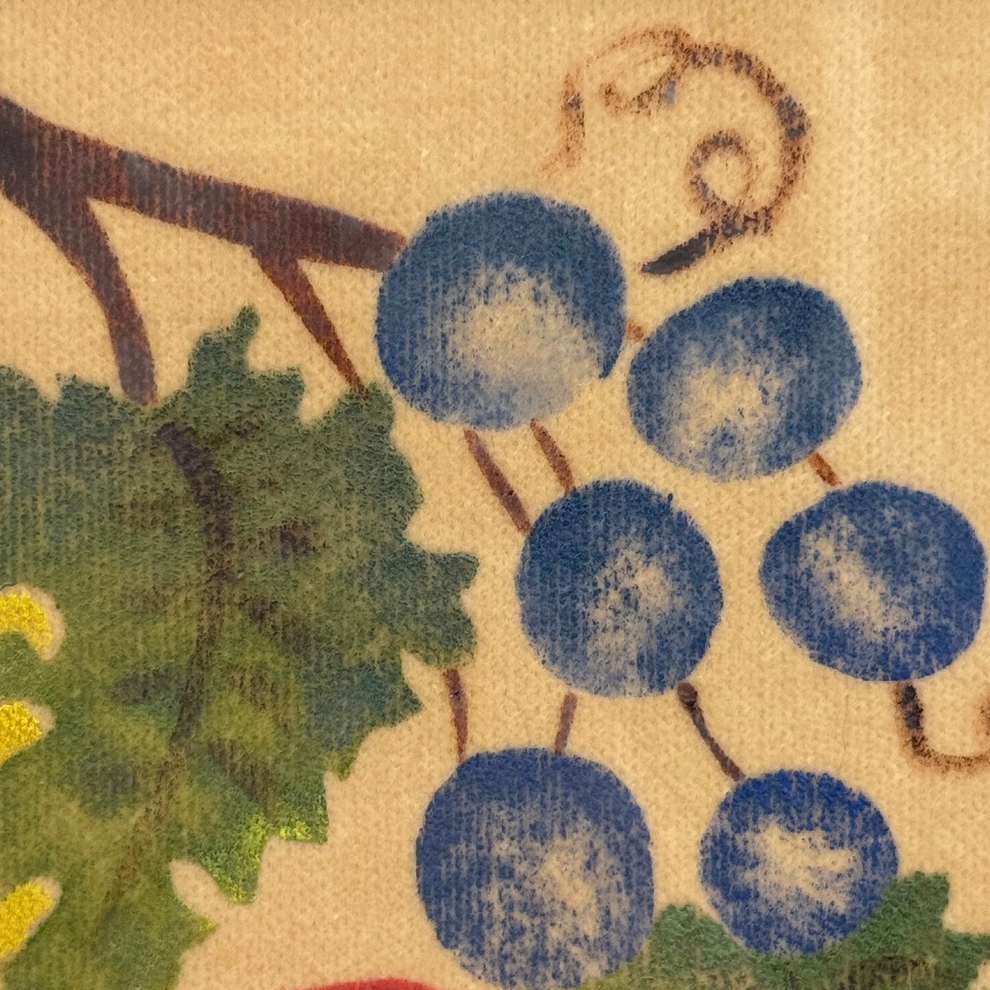 Fruit Theorem Painting Vintage Colonial Revival Folk Art