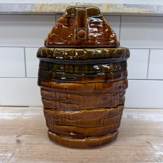 McCoy Wishing Well Cookie Jar, Glazed Ceramic