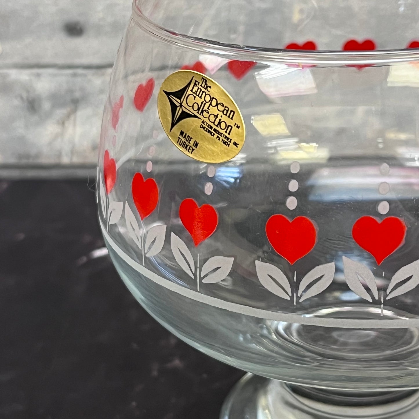 Heart Pattern Crystal Compotes, Set of 3