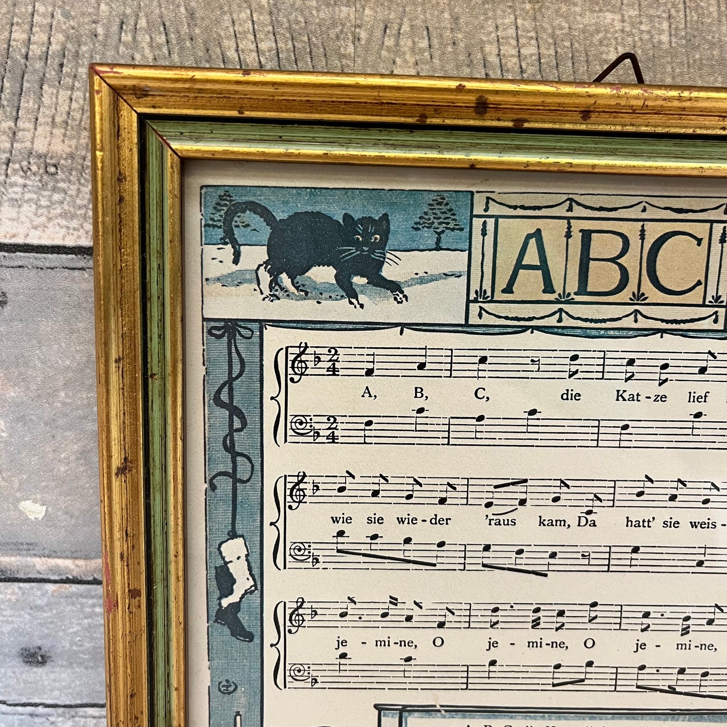 German ABC Nursery Rhyme Framed Print