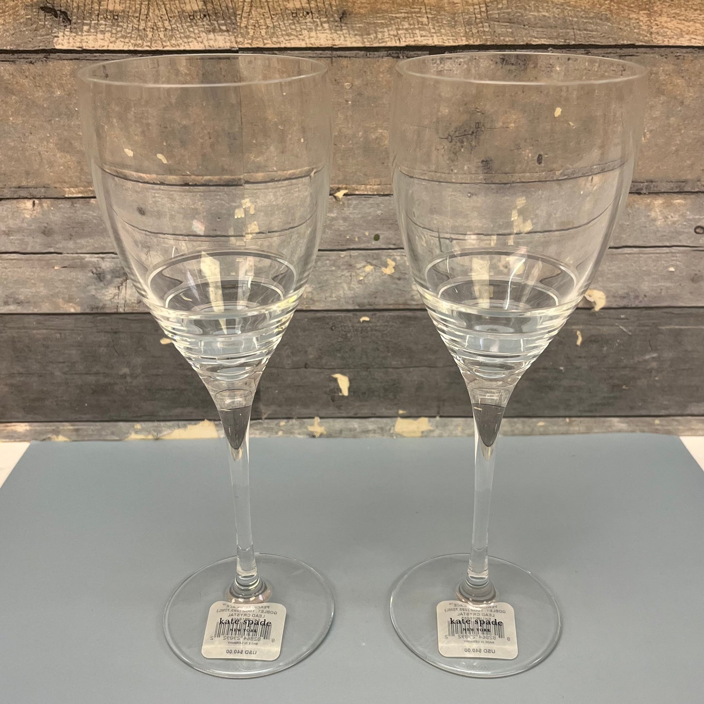 Kate Spade Lenox Percival Place Lead Crystal Goblets, Set of 2