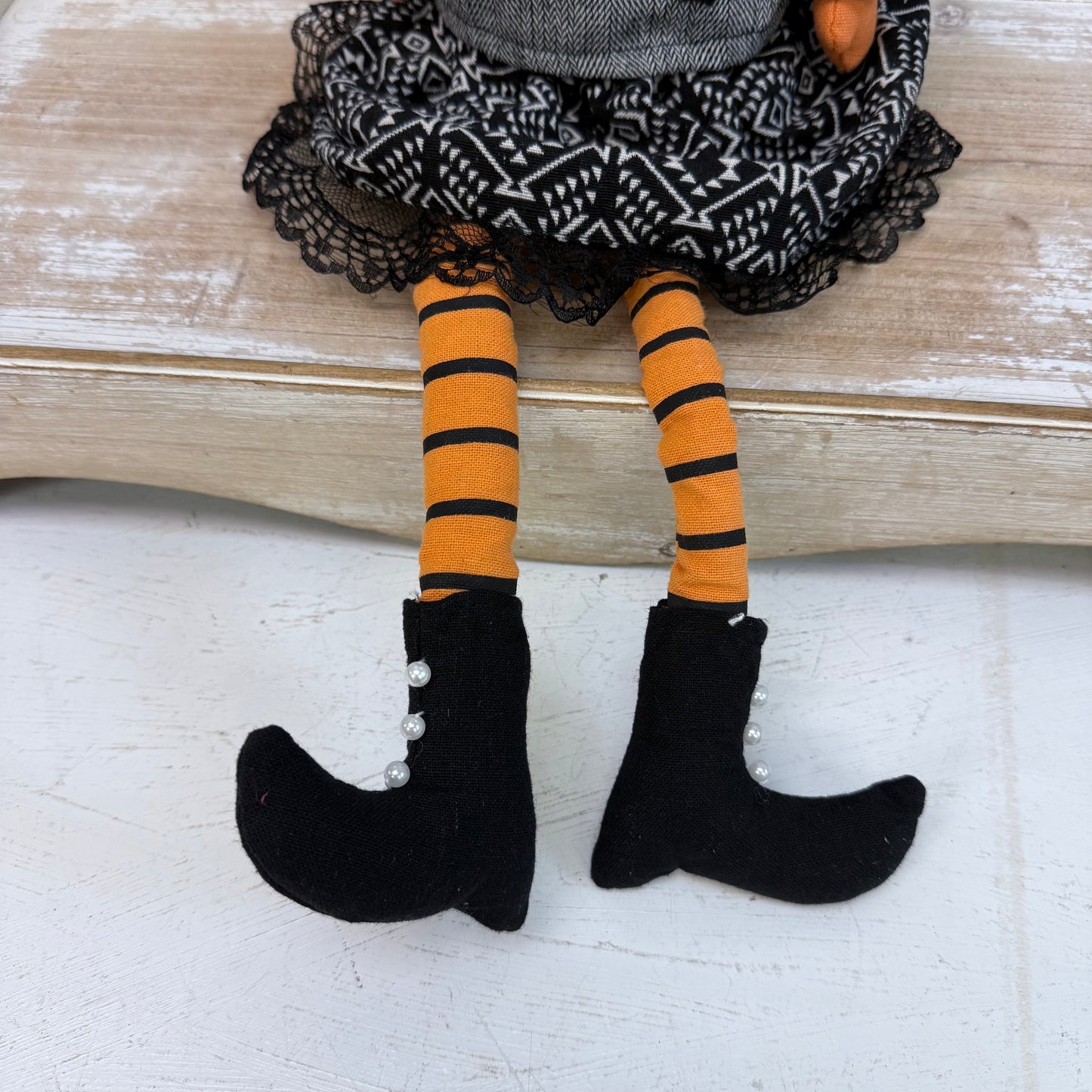Sweet Street Halloween Pumpkin Lady Plush Shelf Sitter