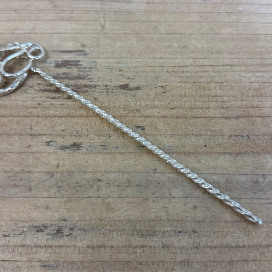 Dichroic Glass Cabochon Hair Stick Handmade by Claudia Carreon