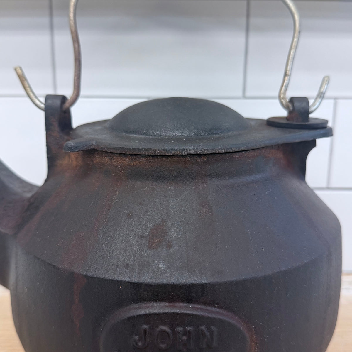 John Wright Cast Iron Tea Kettle Pennsylvania 1970s
