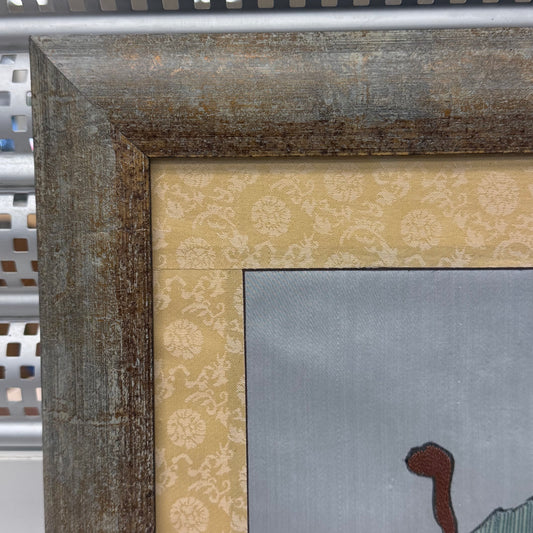 Embroidery Figural Textile Wall Art Framed