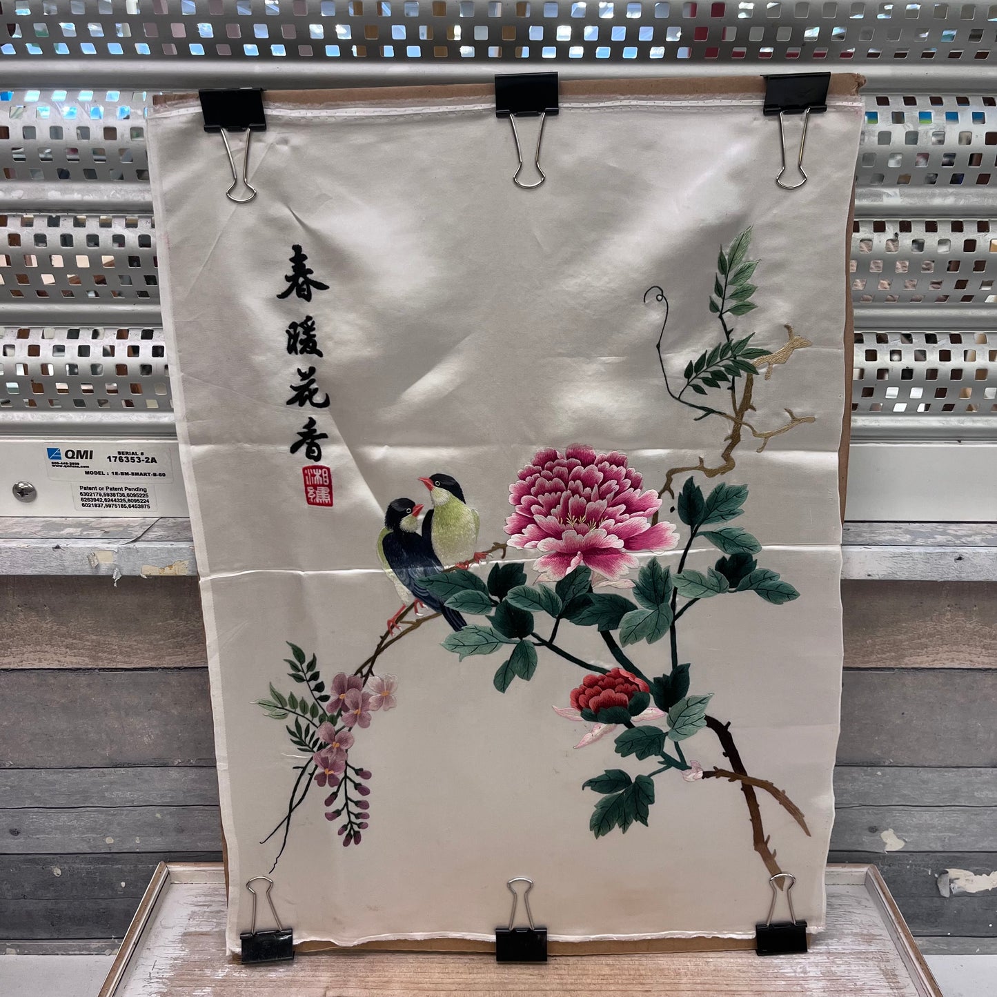 Chinese Silk Hand Embroidered Panel