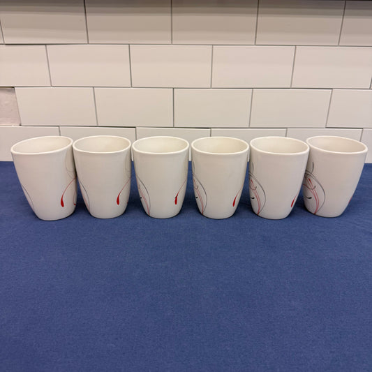 Corelle Coordinates Splendor Mugs Set of 6 Retro