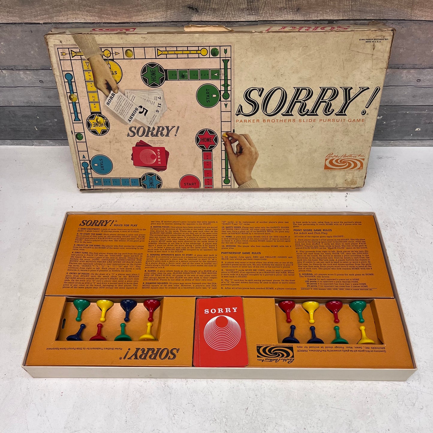 Parker Brothers Sorry! Board Game, 1964