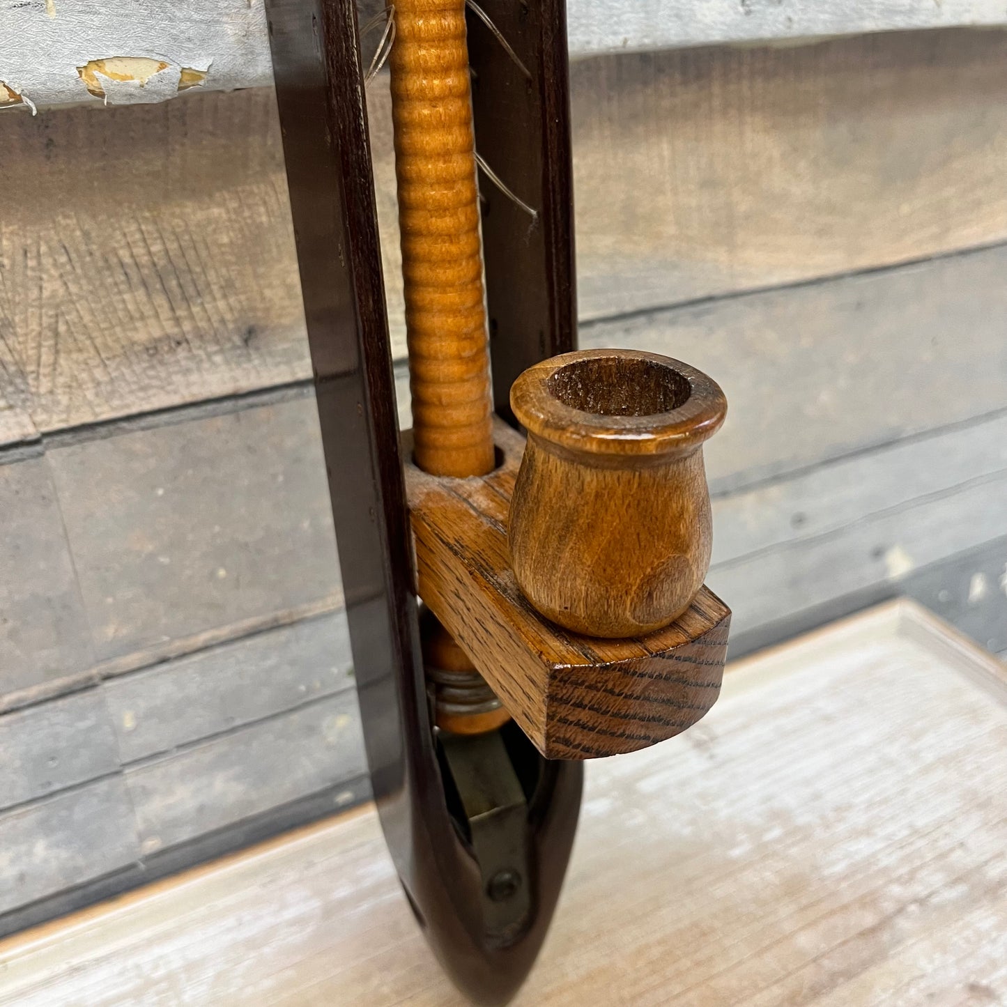 Weaving Shuttle Candle Sconce