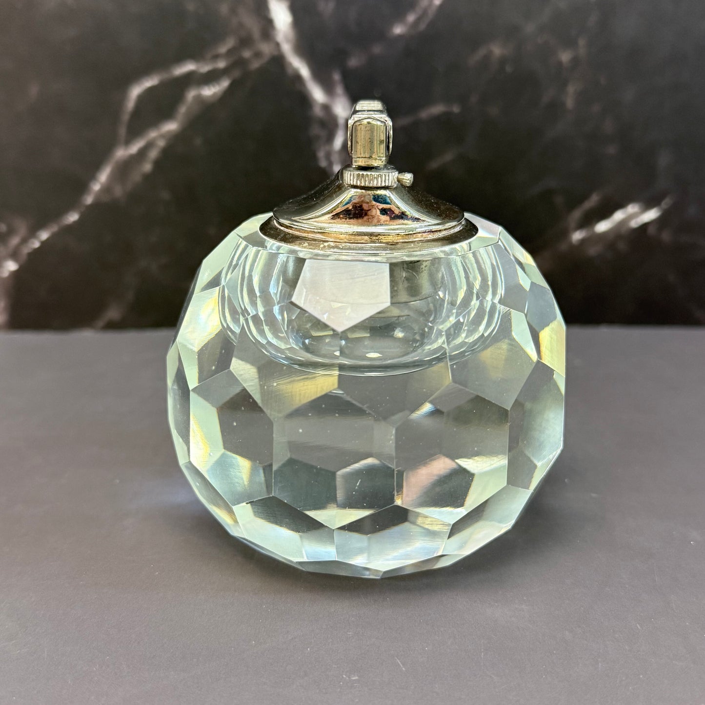 Post House Cut Crystal Table Lighter