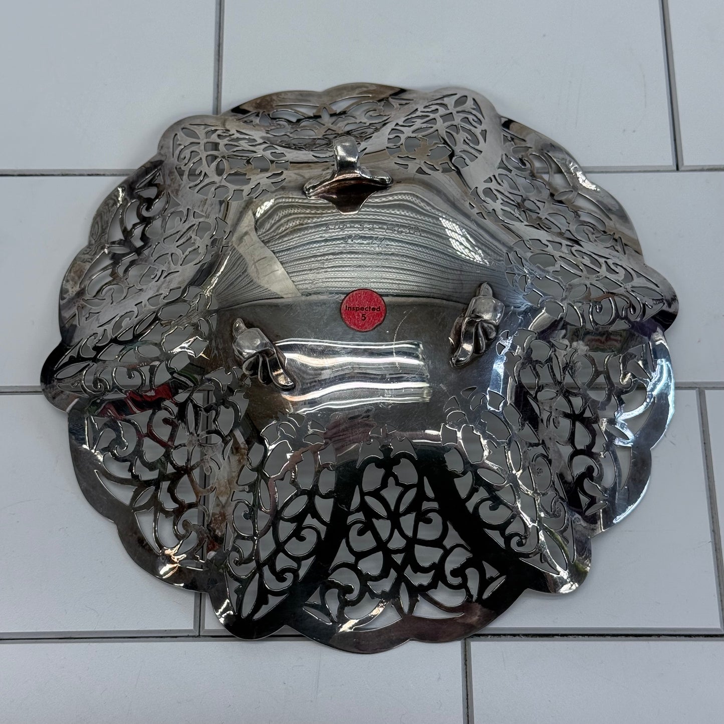 International Silver Reticulated Dish Silver Plated Lovelace