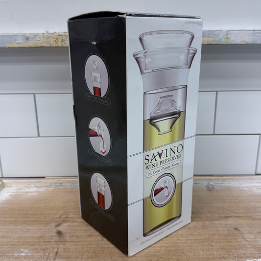Savino Wine Preserver Glass Carafe with Box 750ml