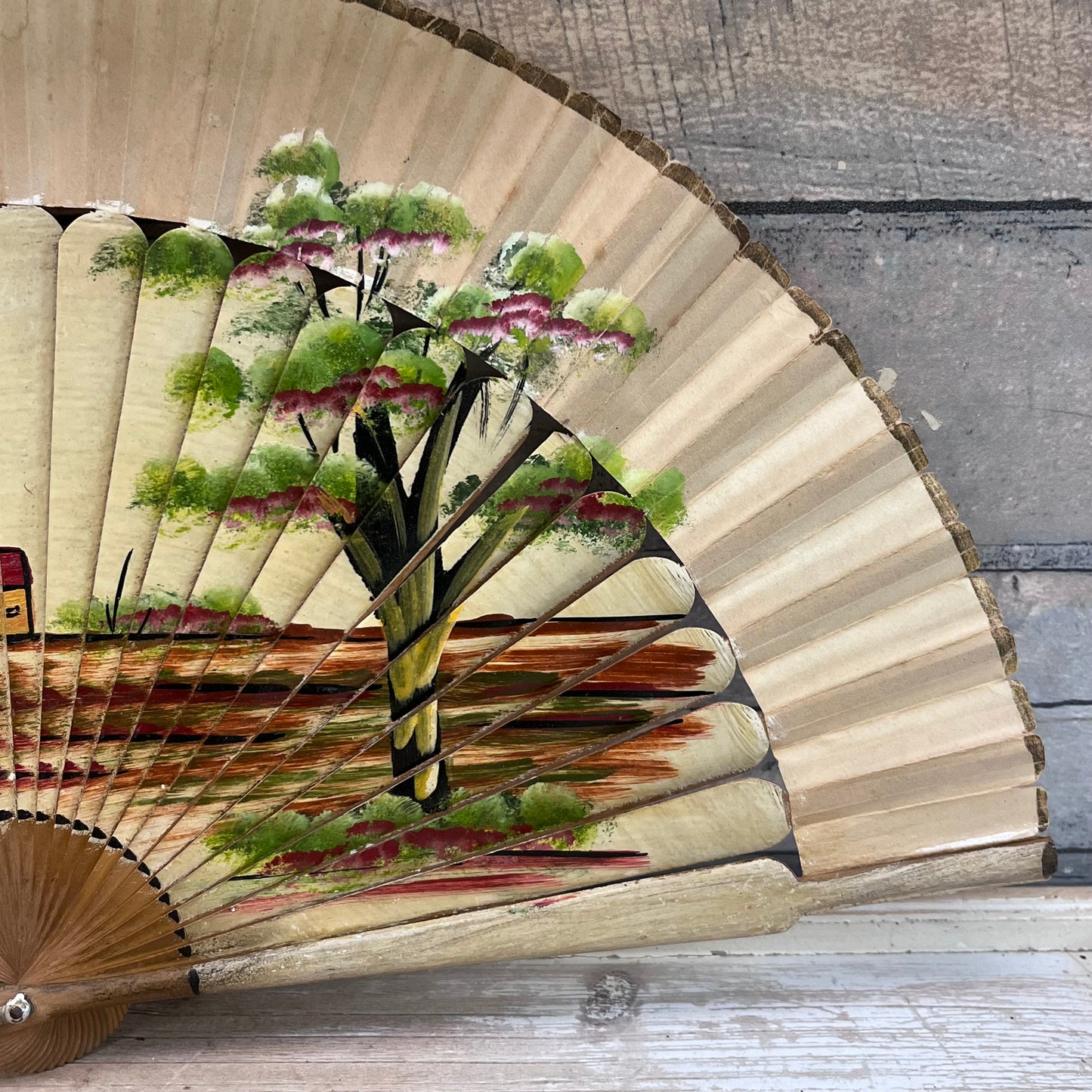 Cuban Hand Fan, Hand-Painted