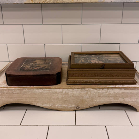 Victorian Art Decorative Keepsake Boxes, Set of 2 – Wooden Storage
