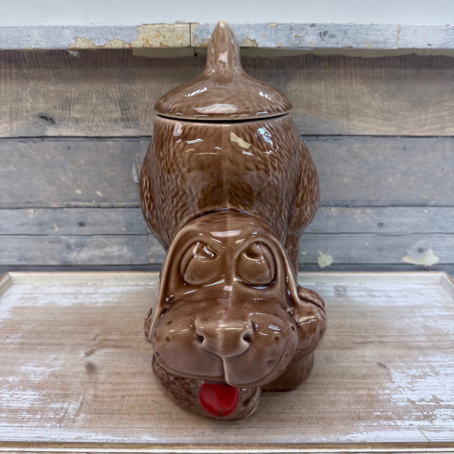 McCoy Pottery Thinking Hound Dog Cookie Jar, #0272
