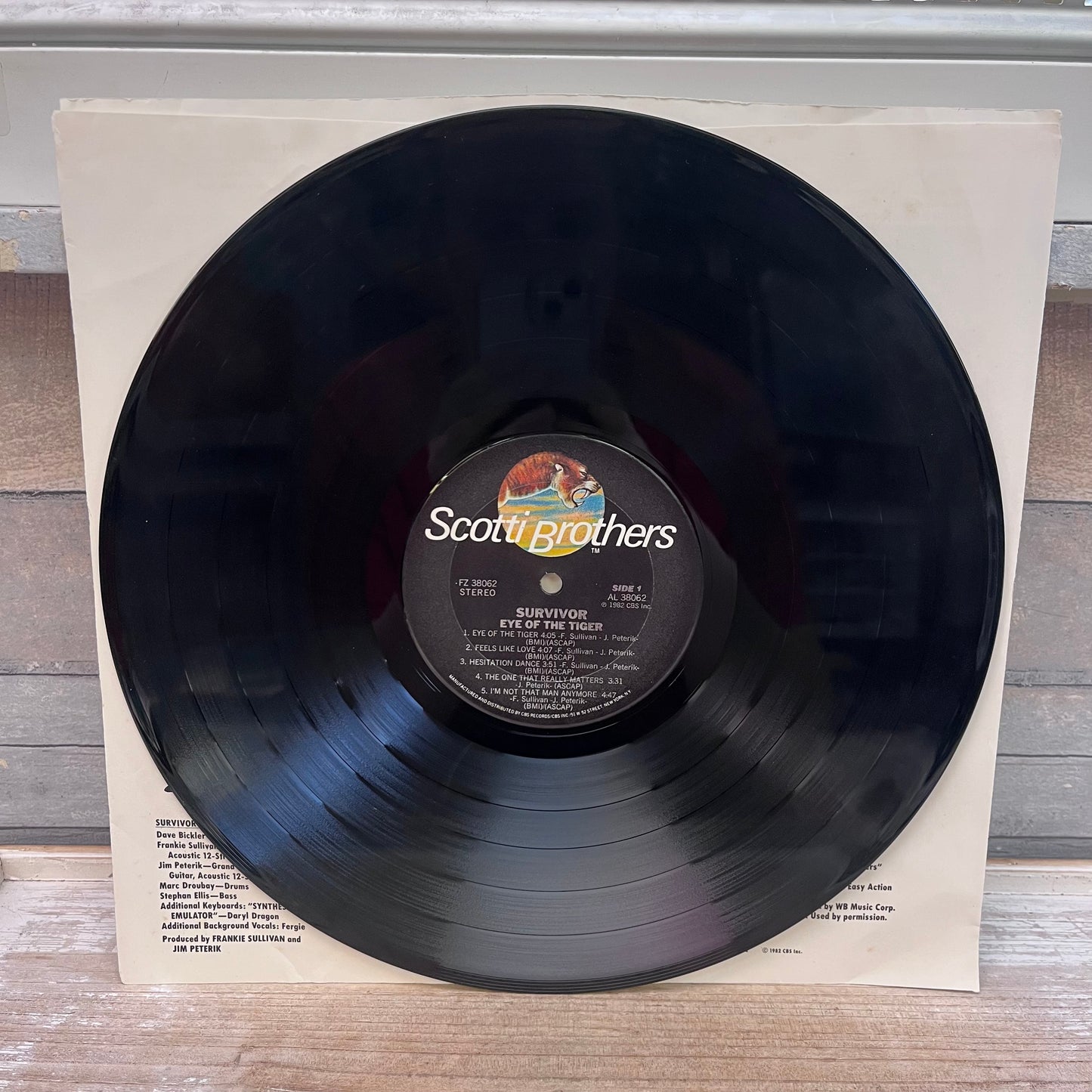 Survivor Eye of the Tiger Vinyl Record, 1982