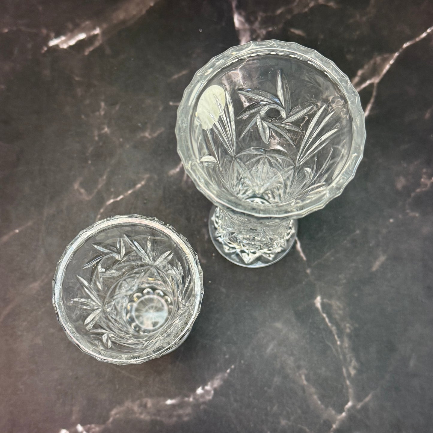 Lenox Star Cut Crystal Vases, Set of 2 1990s