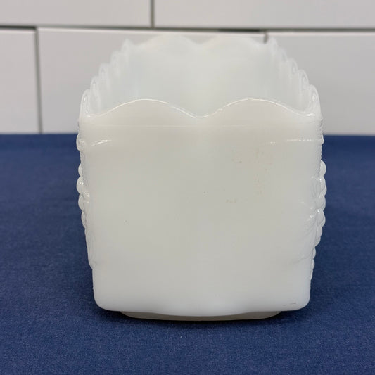 Anchor Hocking Fire-King Milk Glass Grape Vine Planter